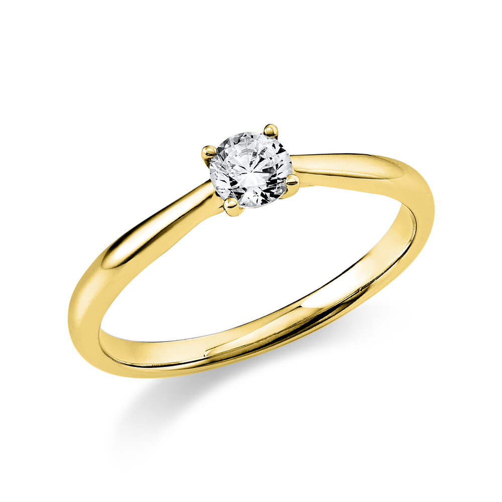 Langerak Diamonds Diamond Group 1A290G454-21, Ring Solitair Briljant 14 krt geelgoud