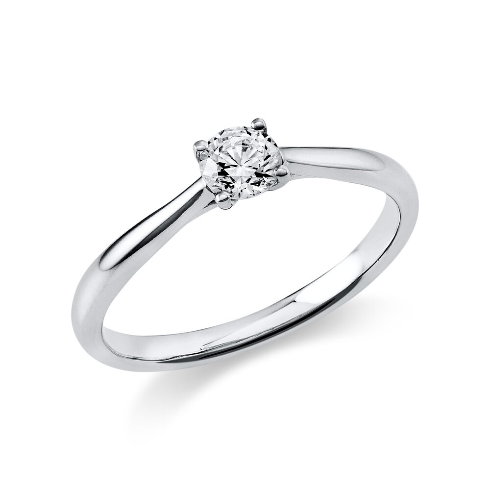 Langerak Natural Diamonds Langerak Diamonds 1A291W452-4, Ring solitair 14 krt witgoud