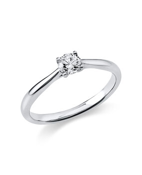 Langerak Natural Diamonds Langerak Diamonds 1A291W452-4, Ring solitair 14 krt witgoud