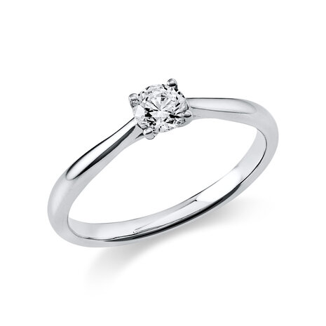 Langerak Natural Diamonds Langerak Diamonds 1A291W452-4, Ring solitair 14 krt witgoud