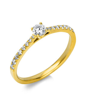 Langerak Natural Diamonds Langerak Diamonds 1A424G456-6,  Ring met briljant 14 krt geelgoud