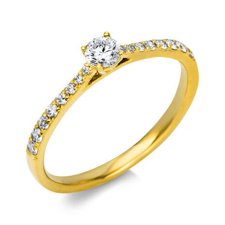 Langerak Natural Diamonds Langerak Diamonds 1A424G456-6,  Ring met briljant 14 krt geelgoud