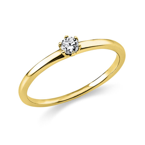 Langerak Natural Diamonds Diamond Group 1O321G452-20, Ring Solitair Briljant 14 krt geelgoud