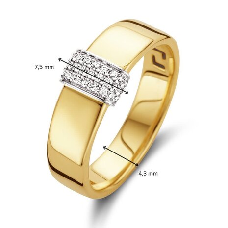 Excellent Jewelry Excellent Jewelry RP417182-58, Ring 14 krt geelgoud