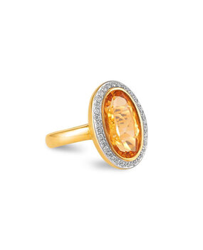 Saint Maurice Saint Maurice 41/09734-0, Ring fantasie briljant 14 krt geelgoud Saint Maurice Saint Maurice 41/09734-0, Ring fantasie briljant 14 krt geelgoud