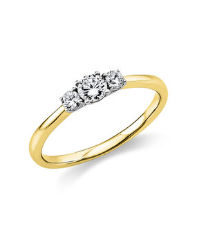 Langerak Natural Diamonds Langerak Diamonds 1K357YP854-1, 18 krt geelgoud met platina zetting