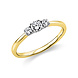 Langerak Natural Diamonds Langerak Diamonds 1K357YP854-1, 18 krt geelgoud met platina zetting