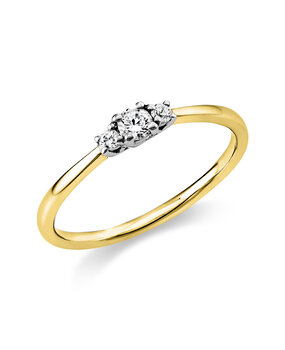 Langerak Natural Diamonds Langerak Diamonds 1Q747YP854-1, Ring 18 krt goud met pt950 zetting