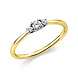 Langerak Natural Diamonds Langerak Diamonds 1Q747YP854-1, Ring 18 krt goud met pt950 zetting