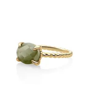 Sparkling Jewels Sparkling Jewels SRIG03-G64-54, Ring 9krt met lime jade