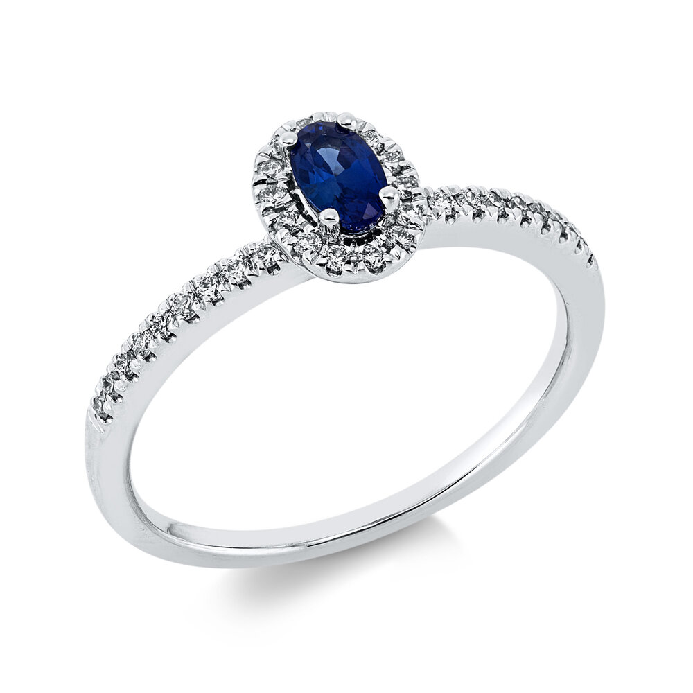 Langerak Natural Diamonds Langerak Diamonds 1HF89W454-1, Ring met saffier en diamant