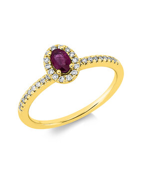 Langerak Natural Diamonds Langerak Diamonds 1HP40G454-1, Ring met robijn en diamant