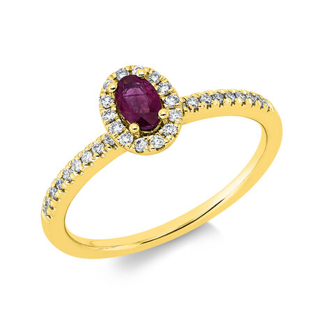 Langerak Natural Diamonds Langerak Diamonds 1HP40G454-1, Ring met robijn en diamant