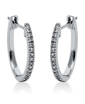 Langerak Natural Diamonds Langerak Diamonds 2L649W4-1, Creolen met diamant