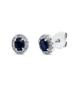 Langerak Diamonds Langerak Diamonds 2R896W4-1, Oorstekers met saffier en diamant