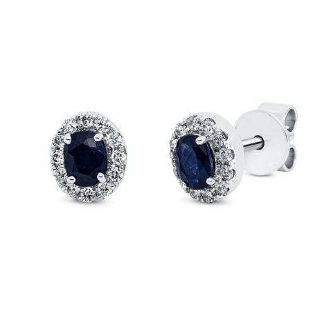 Langerak Natural Diamonds Langerak Diamonds 2R896W4-1, Oorstekers met saffier en diamant