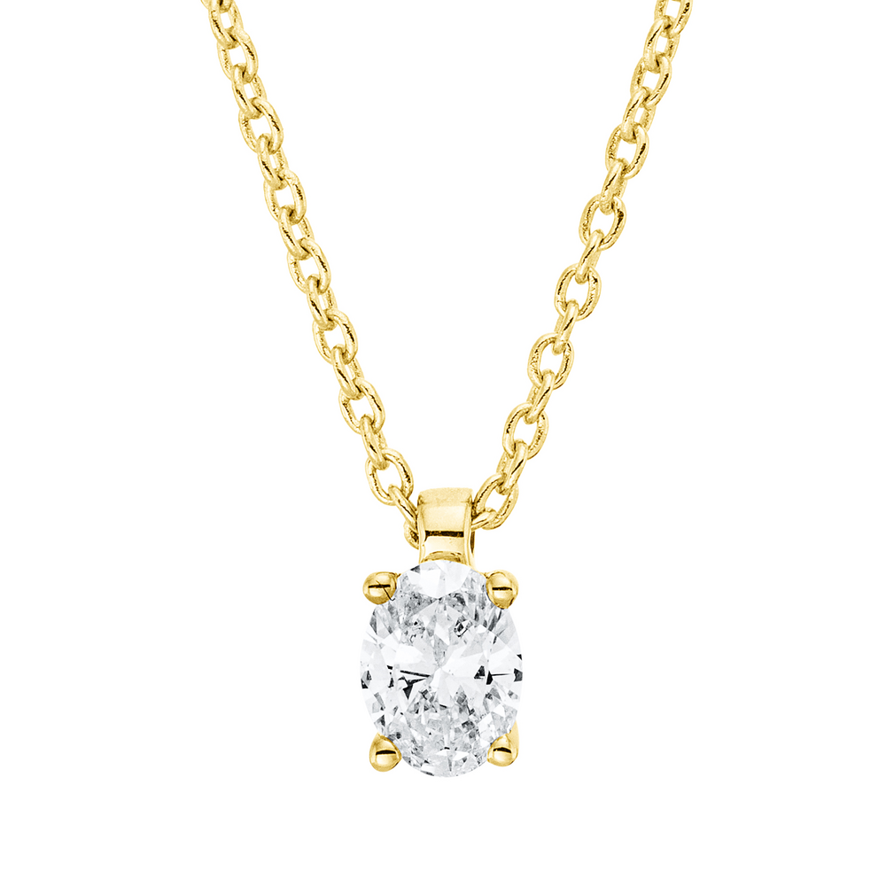 Langerak Diamonds Langerak Diamonds 4P115G4-1, Collier met ovale diamant