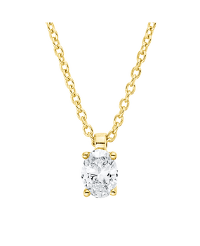 Langerak Diamonds Langerak Diamonds 4P115G4-1, Collier met ovale diamant