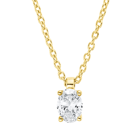 Langerak Diamonds Langerak Diamonds 4P115G4-1, Collier met ovale diamant