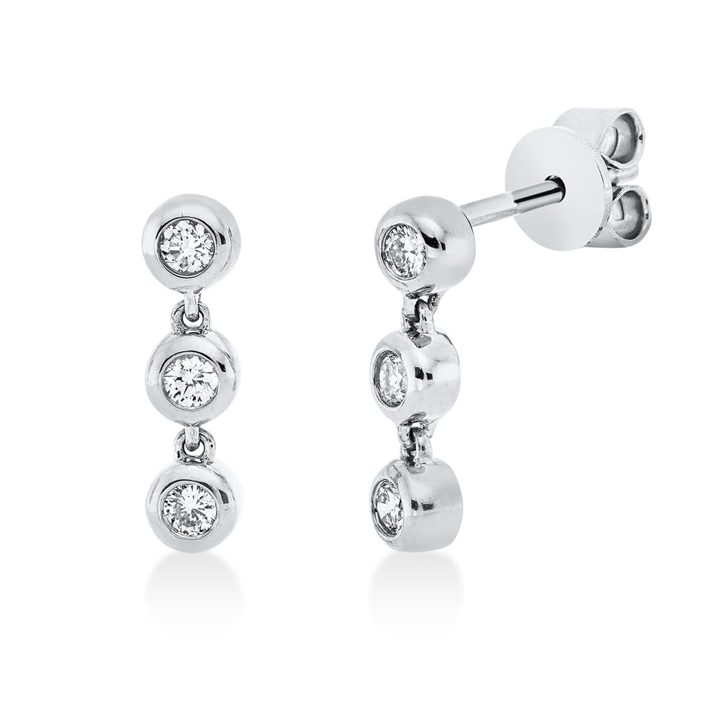 Langerak Natural Diamonds Langerak Diamonds 2V015W4-1, Oorstekers met diamant
