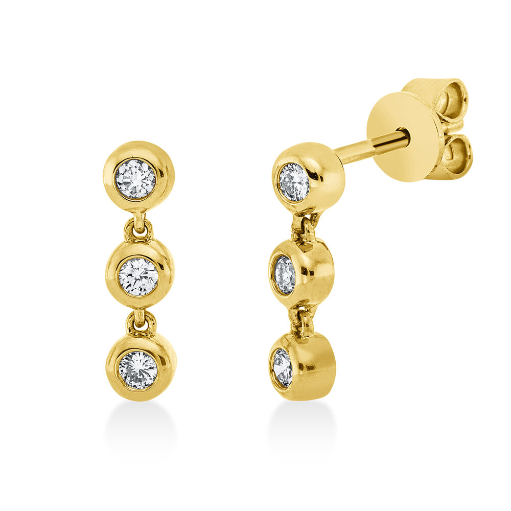 Langerak Natural Diamonds Langerak Diamonds 2V015G4-1, Oorstekers met diamant