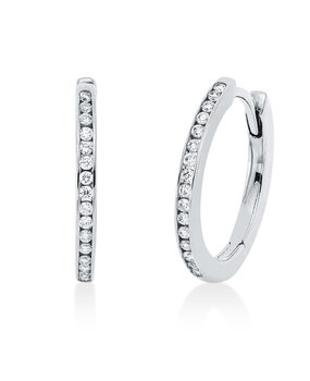 Langerak Natural Diamonds Langerak Diamonds 2V035W4-1, Creolen met diamant Langerak Natural Diamonds Langerak Diamonds 2V035W4-1, Creolen met diamant