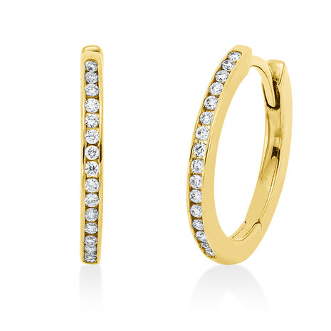 Langerak Natural Diamonds Langerak Diamonds 2V035G4-1, Creolen met diamant