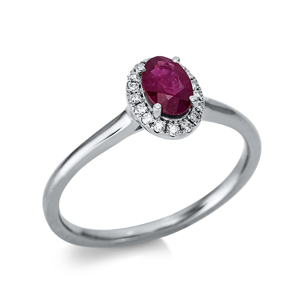 Langerak Diamonds Langerak Diamonds 1BH10W454-1, Ring met robijn en diamant