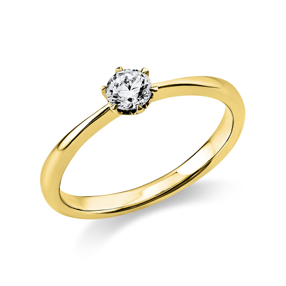 Langerak Diamonds Diamond Group 1C481G454-13, Ring Solitair Briljant 14 krt geelgoud