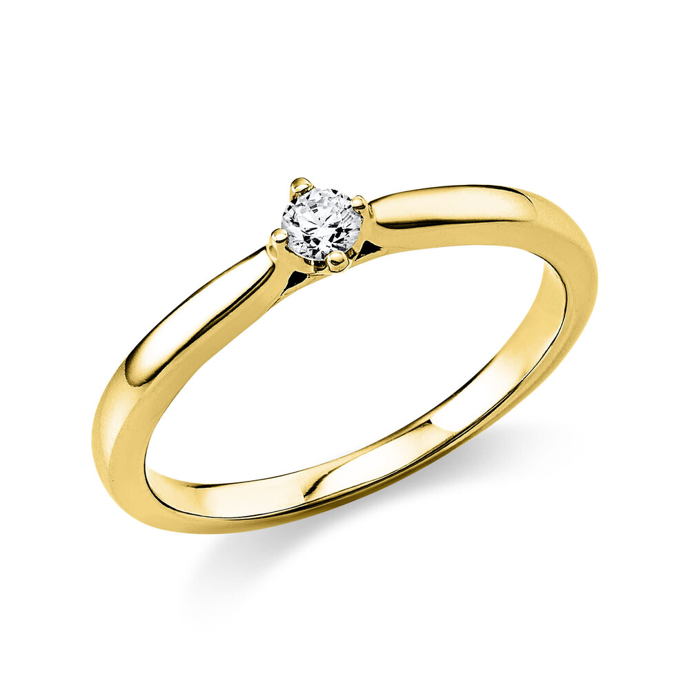 Langerak Natural Diamonds Langerak Diamonds 1E233G456-4, Solitair ring 14 krt geelgoud