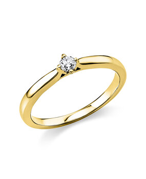 Langerak Natural Diamonds Langerak Diamonds 1E233G456-4, Solitair ring 14 krt geelgoud