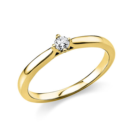 Langerak Natural Diamonds Langerak Diamonds 1E233G456-4, Solitair ring 14 krt geelgoud
