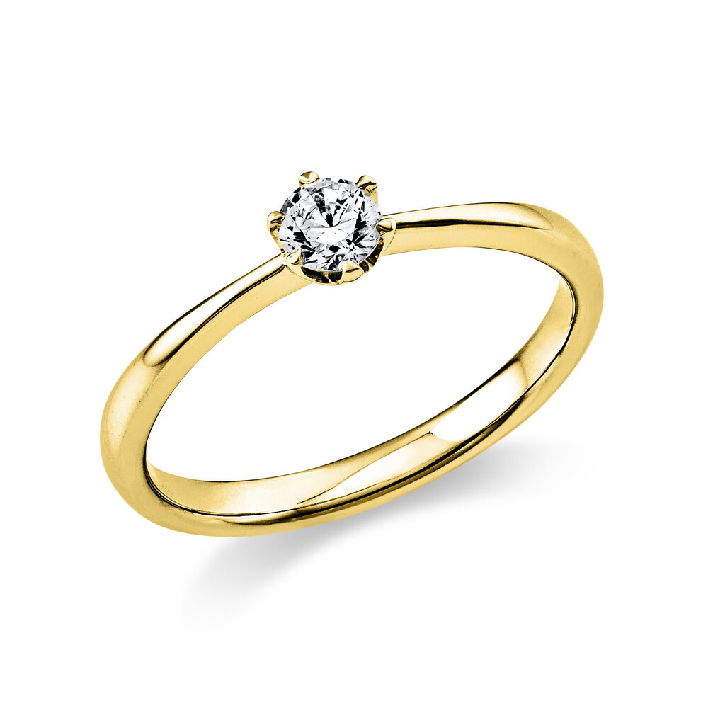 Langerak Natural Diamonds Diamond Group 1C480G452-8, Ring Solitair Briljant 14 krt geelgoud