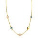 Zinzi Zinzi ZIC2715G, Collier zilver verguld