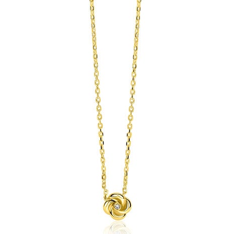 Zinzi Zinzi ZIC2872Y, Collier zilver verguld