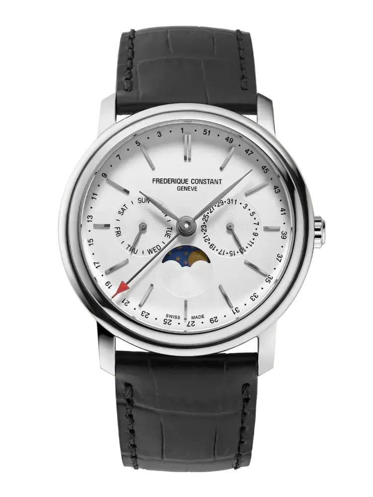 Frederique Constant Frederique Constant FC-270SW4P26, Horloge leren band