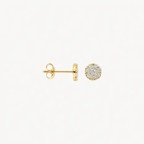 Blush Blush 7396YZI, Oorstekers 14k geelgoud met zirkonia