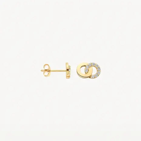 Blush Blush 7397YZI, Oorsteker 14k geelgoud met zirkonia