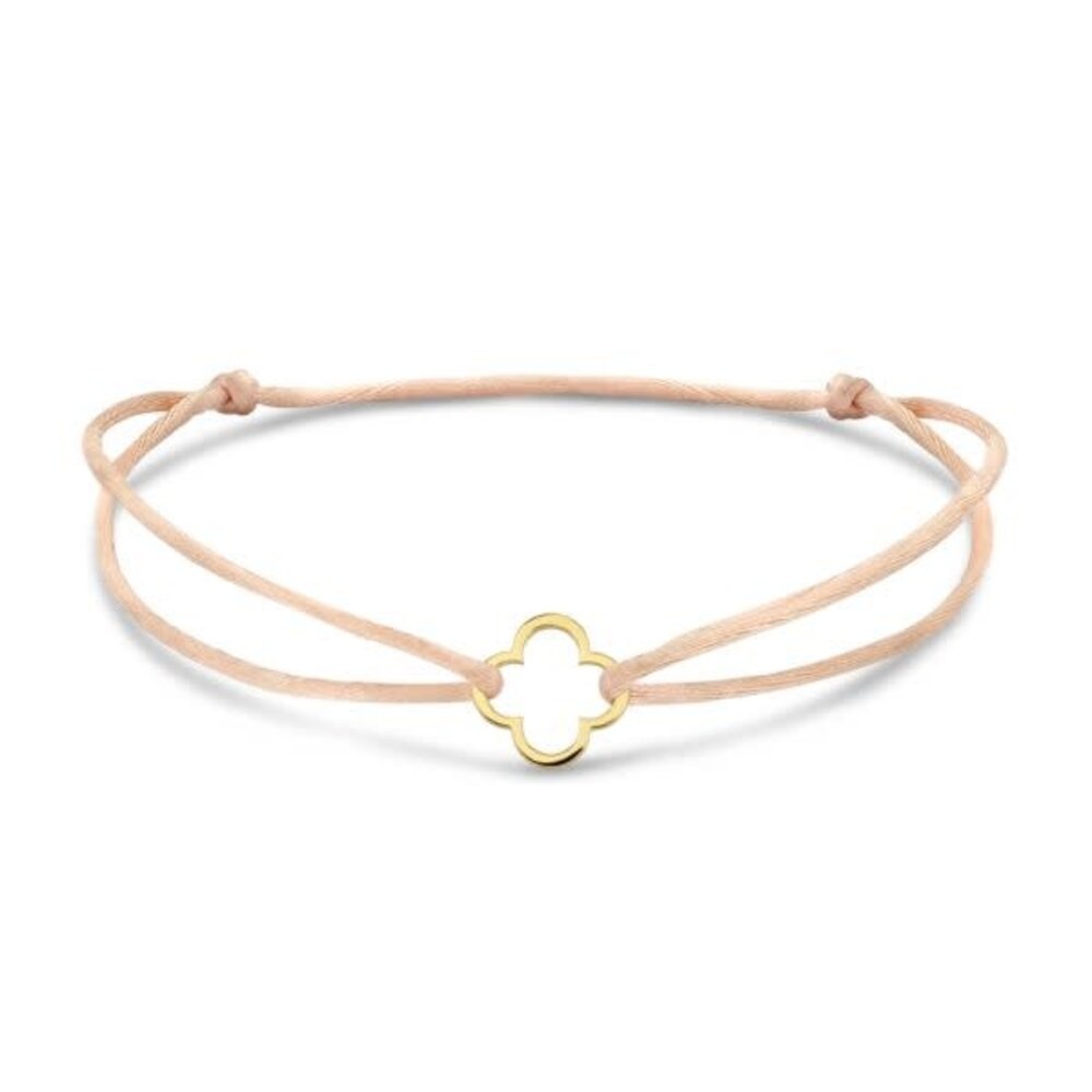 Minioro Minioro 11361, Armband Satin Golden Leaf Big 14krt geelgoud