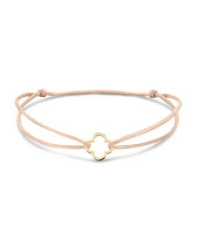 Minioro Minioro 11361, Armband Satin Golden Leaf Big 14krt geelgoud