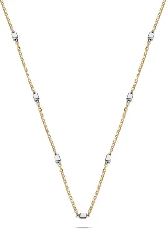 Monzario Monzario 1188-C-BIC, Collier 14 krt Bicolor goud