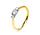 Langerak Diamonds 1K432YP854-1, 18kt geelgouden ring met platina zetting