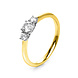 Langerak Natural Diamonds Langerak Diamonds 1K432YP854-1, 18kt geelgouden ring met platina zetting