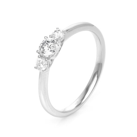 Langerak Natural Diamonds Langerak Diamonds 1K432W4-54-1, Ring Fantasie 14krt witgoud