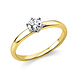 Langerak Natural Diamonds Langerak Diamonds 1P076YP854-1, 18krt goud met pt950 zetting