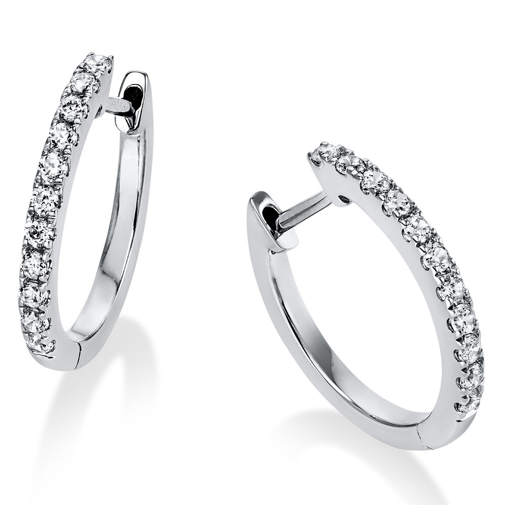 Langerak Natural Diamonds Diamond Group 2I509W4-3, Creolen briljant 14 krt witgoud