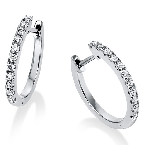 Langerak Natural Diamonds Langerak Diamonds 2I509W4-3, Creolen briljant 14 krt witgoud