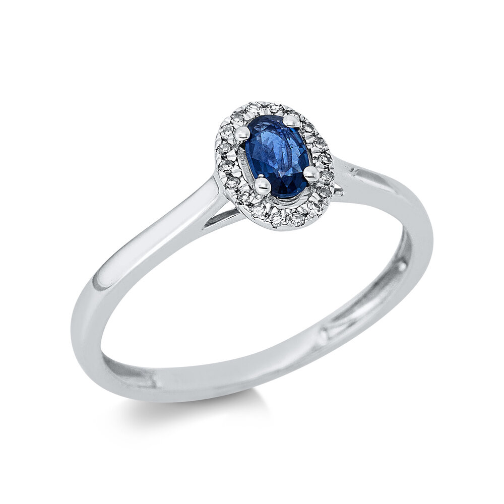 Langerak Natural Diamonds Langerak Diamonds 1CO81W454-1, Ring met saffier en diamant