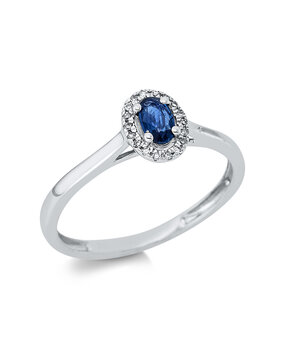 Langerak Diamonds Langerak Diamonds 1CO81W454-1, Ring met saffier en diamant
