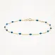 Blush Blush 2226YRB,  geelgouden armband met blauwe resin stenen